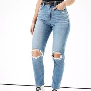 American eagle ripped mom jeans